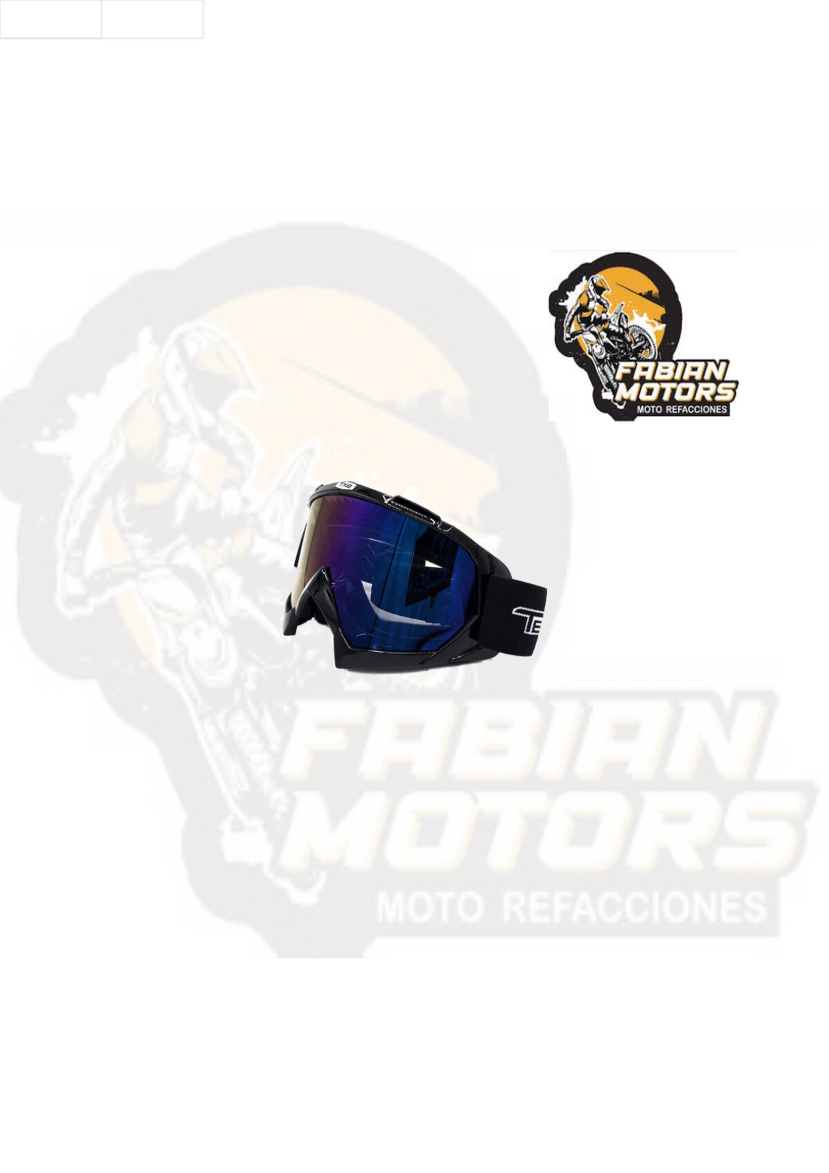 GAFAS PROTECTORAS PARA MOTOCICLISTA (GOGGLE) TECHX2 NEGRO C/ MICA TORNASOL SG634