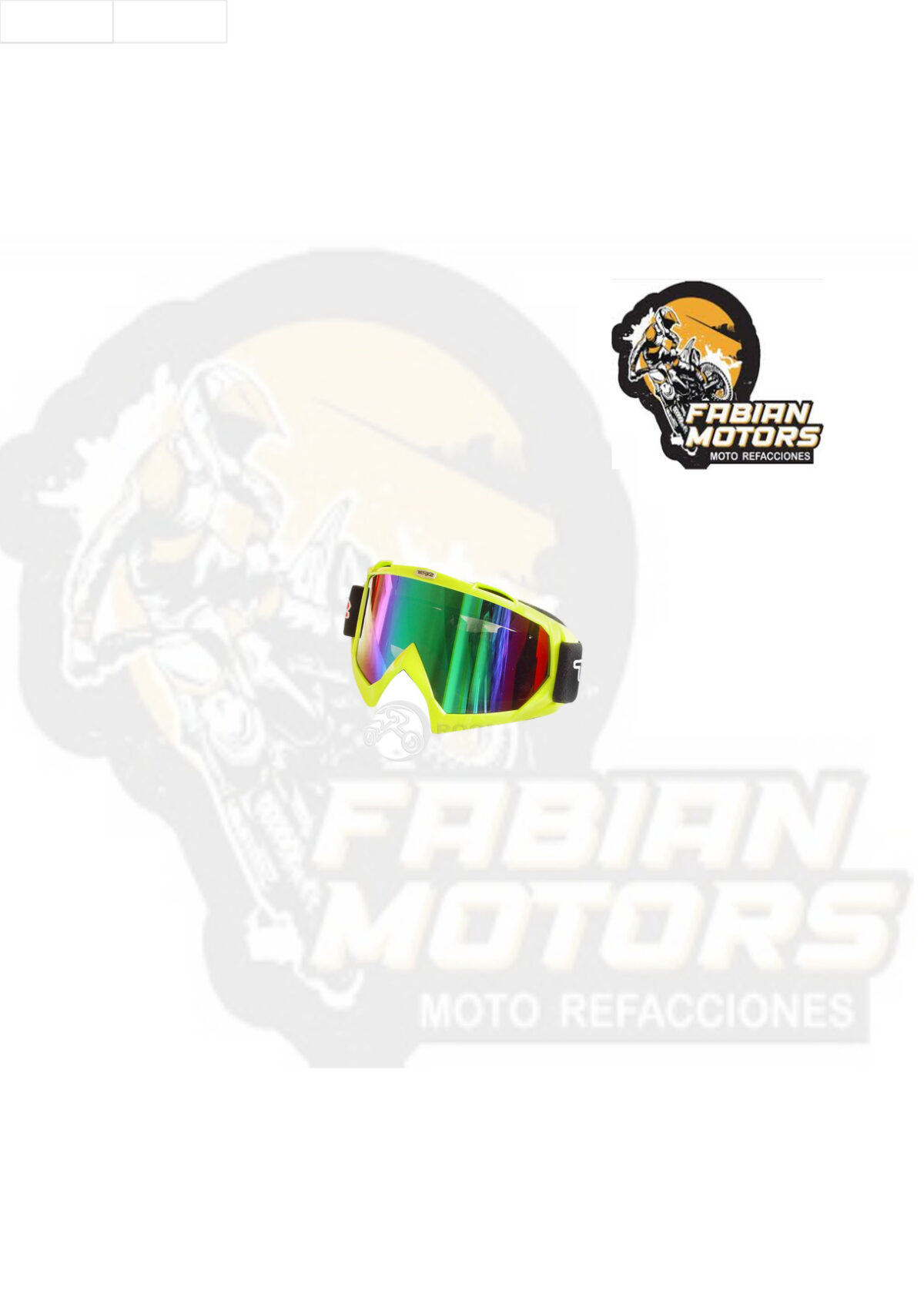 GAFAS PROTECTORAS PARA MOTOCICLISTA TECHX2 AMARILLO FLUORESCENTE C/ MICA TORNASOL SG634