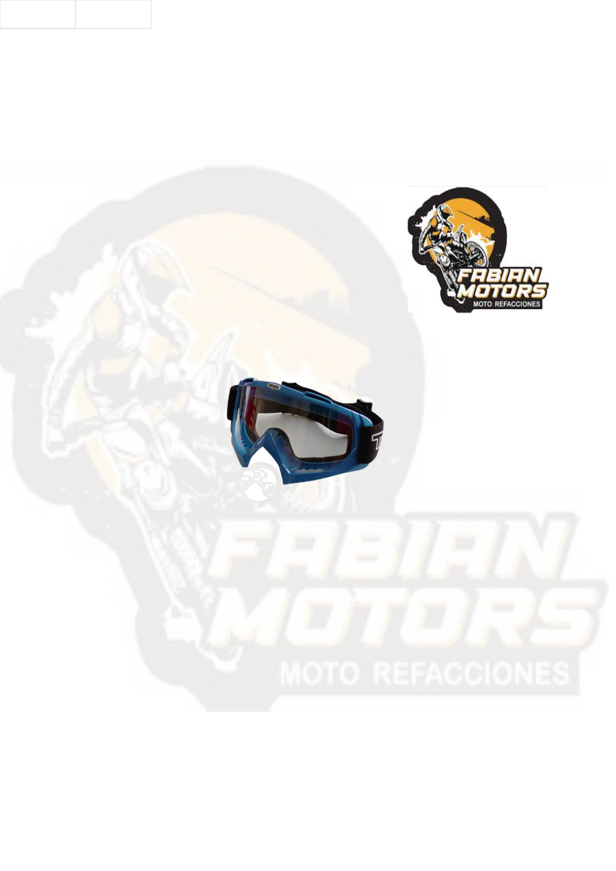 GAFAS PROTECTORAS PARA MOTOCICLISTA TECHX2 AZUL (GOGGLES) C/ MICA TRANSPARENTE SG634