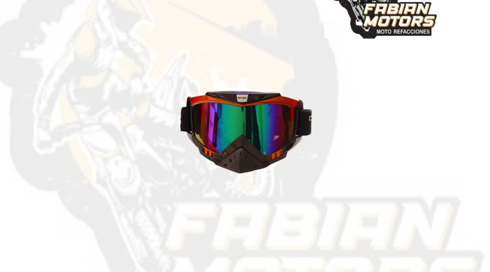 GAFAS PROTECTORAS PARA MOTOCICLISTA (GOGGLE) TECHX2 NEGRO C/ MICA TORNASOL SG655