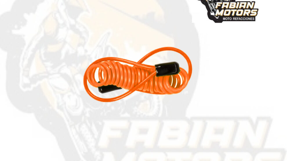 142-000166 CABLE RECORDATORIO DE CANDADO NARANJA FLUORESCENTE