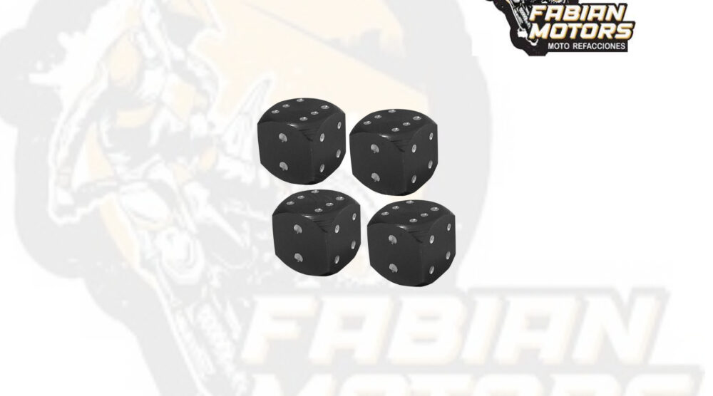 TAPON VALVULA DADOS NEGROS (PAR)