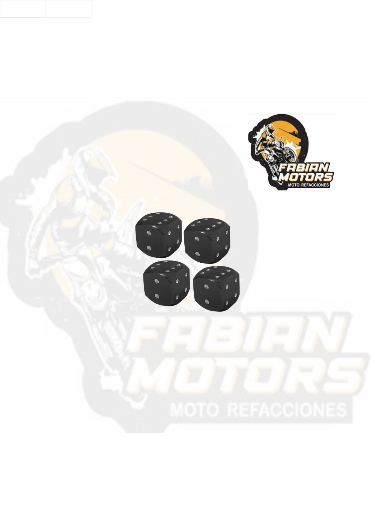 TAPON VALVULA DADOS NEGROS (PAR)