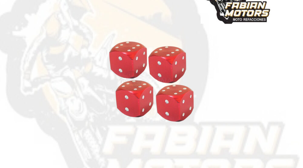 TAPON VALVULA DADOS ROJOS (PAR)