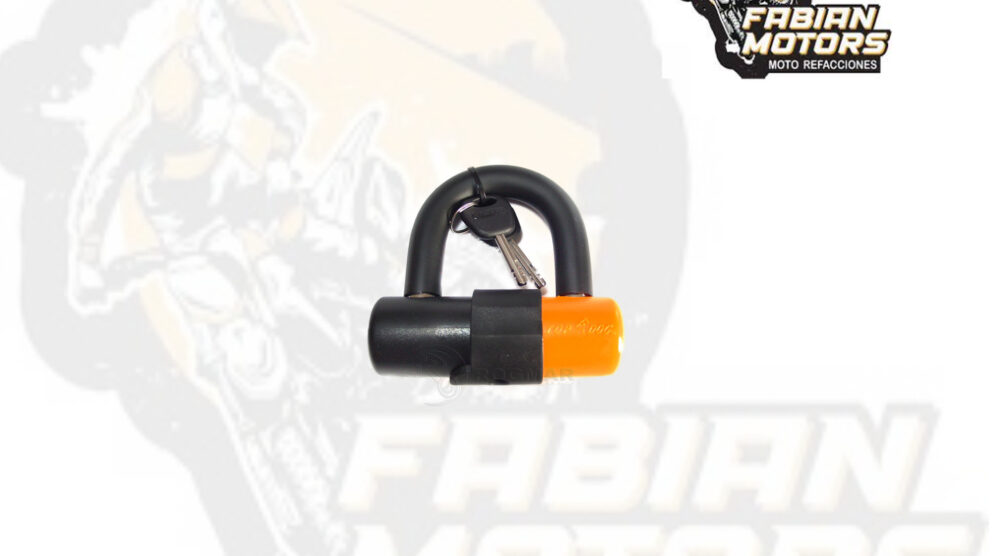 142-000257 CANDADO NARANJA/NEGRO 001 55MM DIAMETRO X 17MM GROSOR