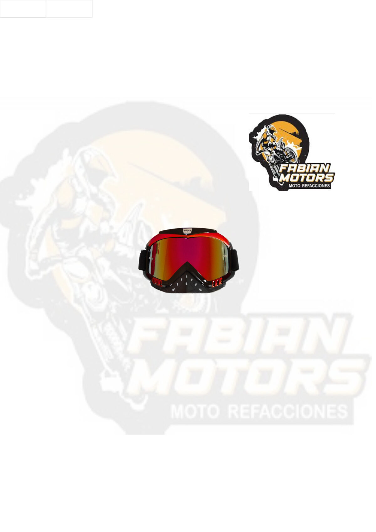 GAFAS PROTECTORAS PARA MOTOCICLISTA (GOGGLE) TECHX2 NEGRO/ROJO C/ MICA TORNASOL CG05