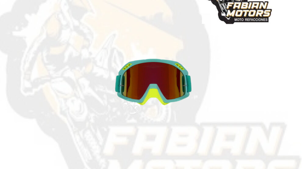 GAFAS PROTECTORAS PARA MOTOCICLISTA (GOGGLE) TECHX2 CON FUNDA AZUL C/ MICA TORNASOL CG10