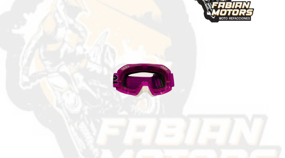 142-000403 GAFAS PROTECTORAS PARA MOTOCICLISTA (GOGGLE) TECHX2 ROSA C/ MICA TRANSPARENTE CG10