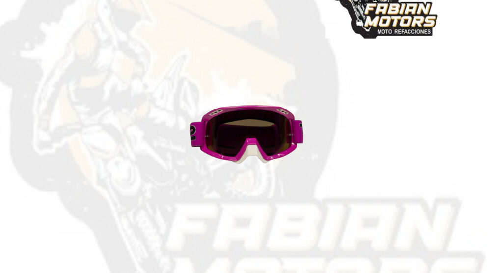 142-000404 GAFAS PROTECTORAS PARA MOTOCICLISTA (GOGGLE) TECHX2 ROSA C/ MICA TORNASOL CG10