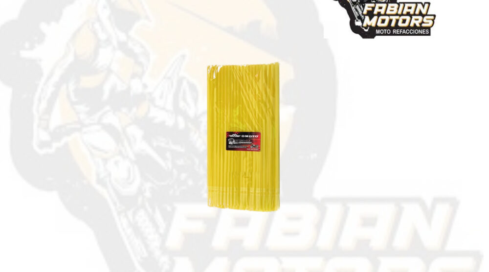 POPOTE AMARILLO CUBRE RAYOS MOTOCICLETA 260MM X 6MM (BOLSA C/ 72 PIEZAS)