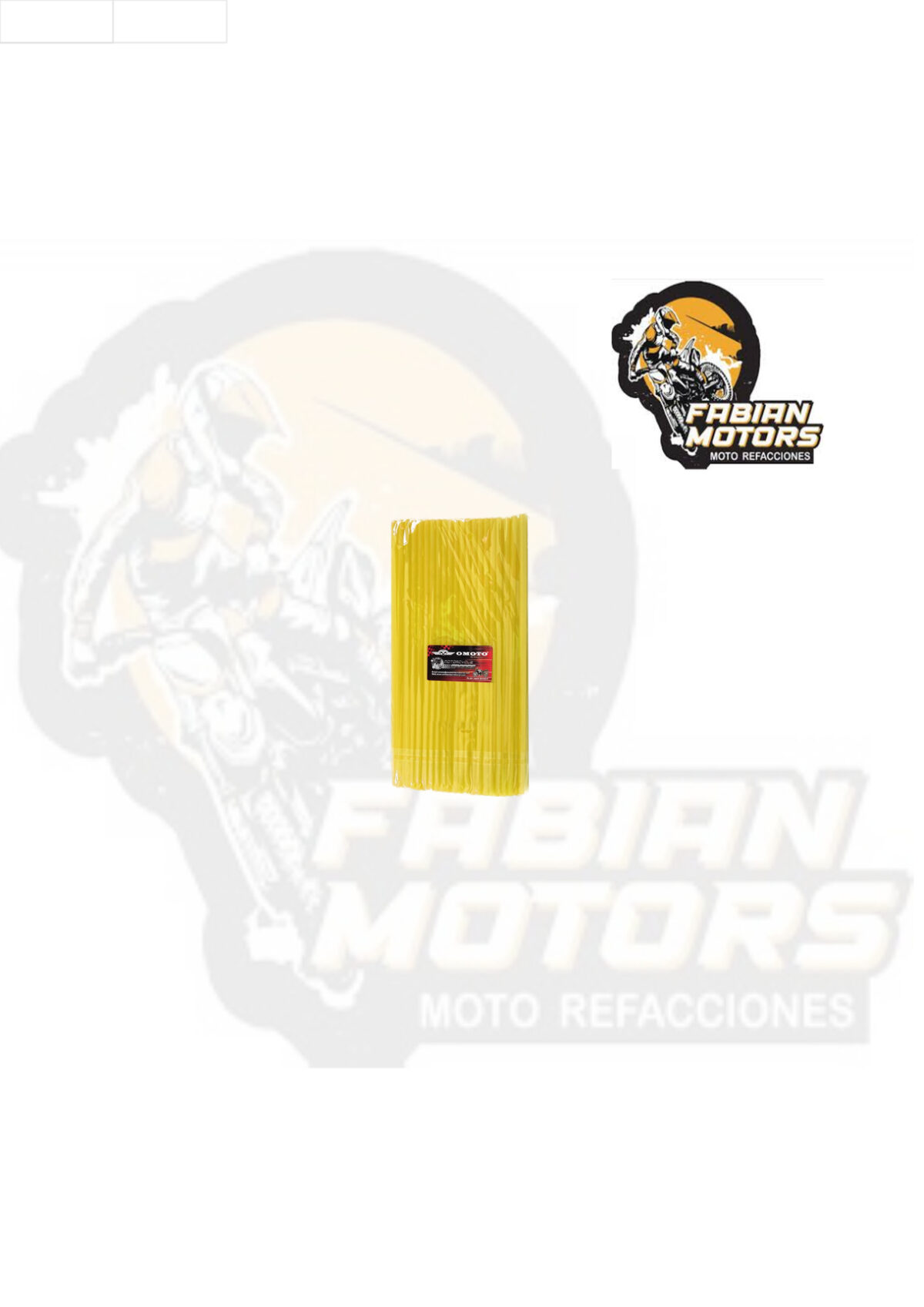 POPOTE AMARILLO CUBRE RAYOS MOTOCICLETA 260MM X 6MM (BOLSA C/ 72 PIEZAS)