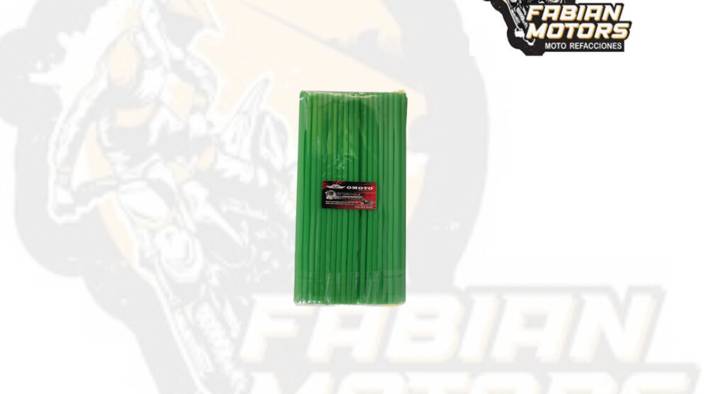 POPOTE VERDE CUBRE RAYOS MOTOCICLETA 260MM X 6MM (BOLSA C/ 72 PIEZAS)