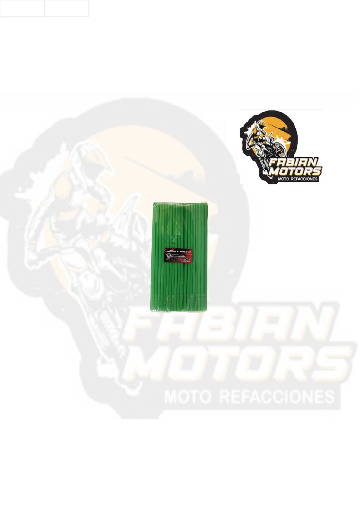 POPOTE VERDE CUBRE RAYOS MOTOCICLETA 260MM X 6MM (BOLSA C/ 72 PIEZAS)