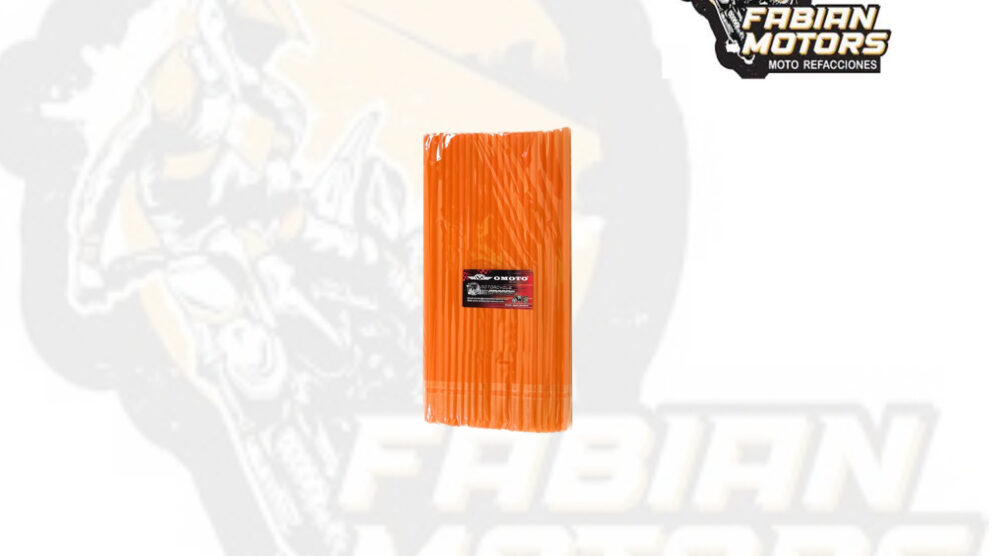 POPOTE NARANJA CUBRE RAYOS MOTOCICLETA 260MM X 6MM (BOLSA C/ 72 PIEZAS)