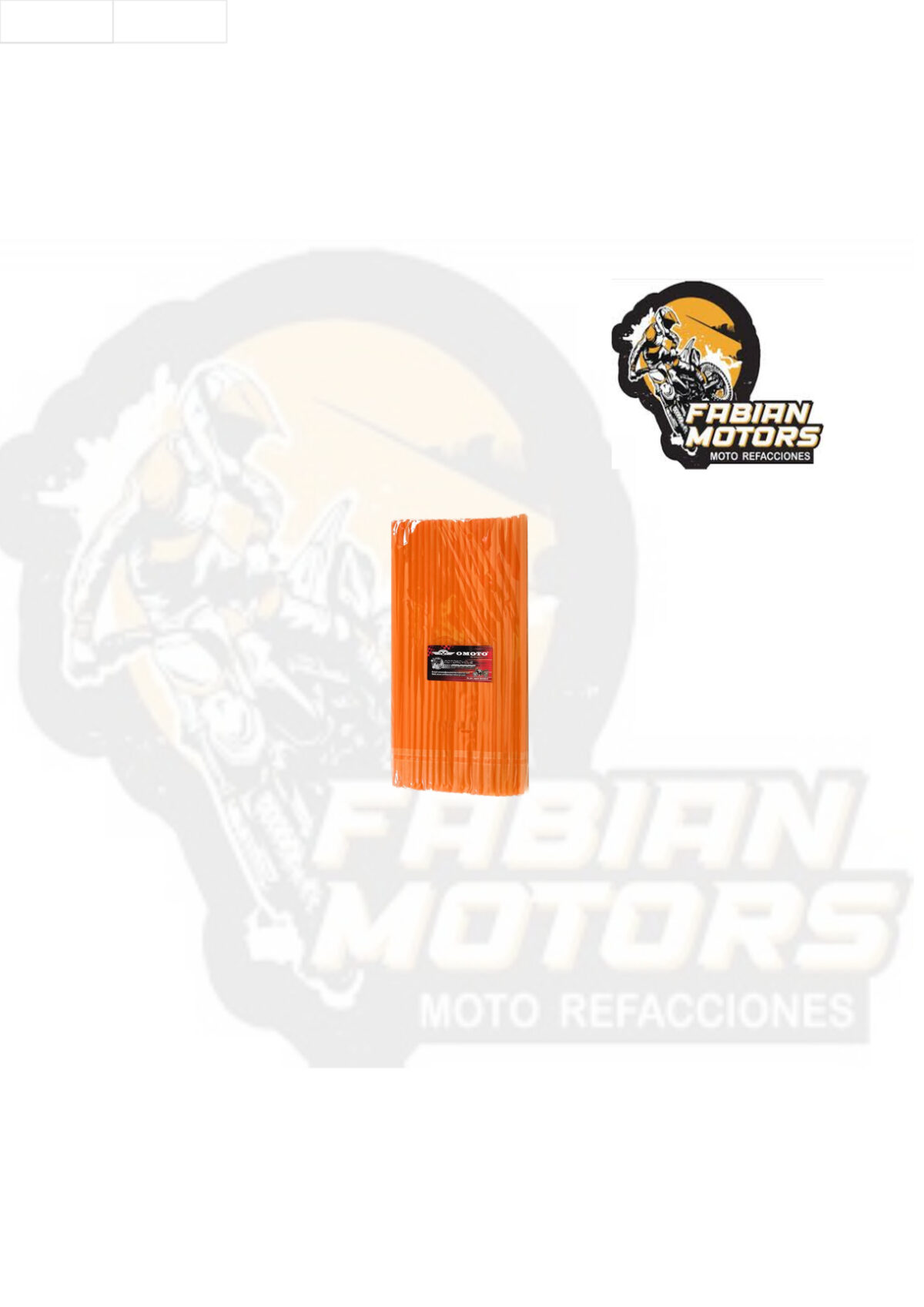 POPOTE NARANJA CUBRE RAYOS MOTOCICLETA 260MM X 6MM (BOLSA C/ 72 PIEZAS)