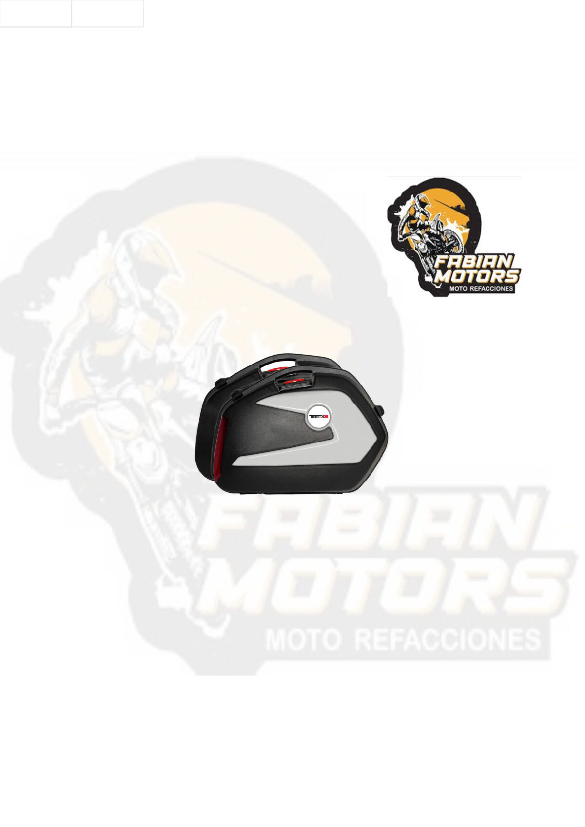 CAJUELAS TECHX2 LATERALES NEGRA/PLATA C/ SOPORTES 22L SGV-35N (JUEGO)