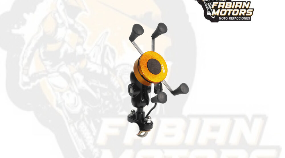 CARGADOR PARA CELULAR TECHX2 CON SOPORTE NARANJA METALICO SCG-06 VOLTAJE DE ENTRADA: 12-24V, VOLTAJE DE SALIDA: 5V 2.1A