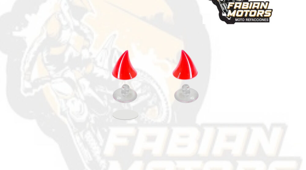 CUERNO PARA CASCO ROJO (PAR)