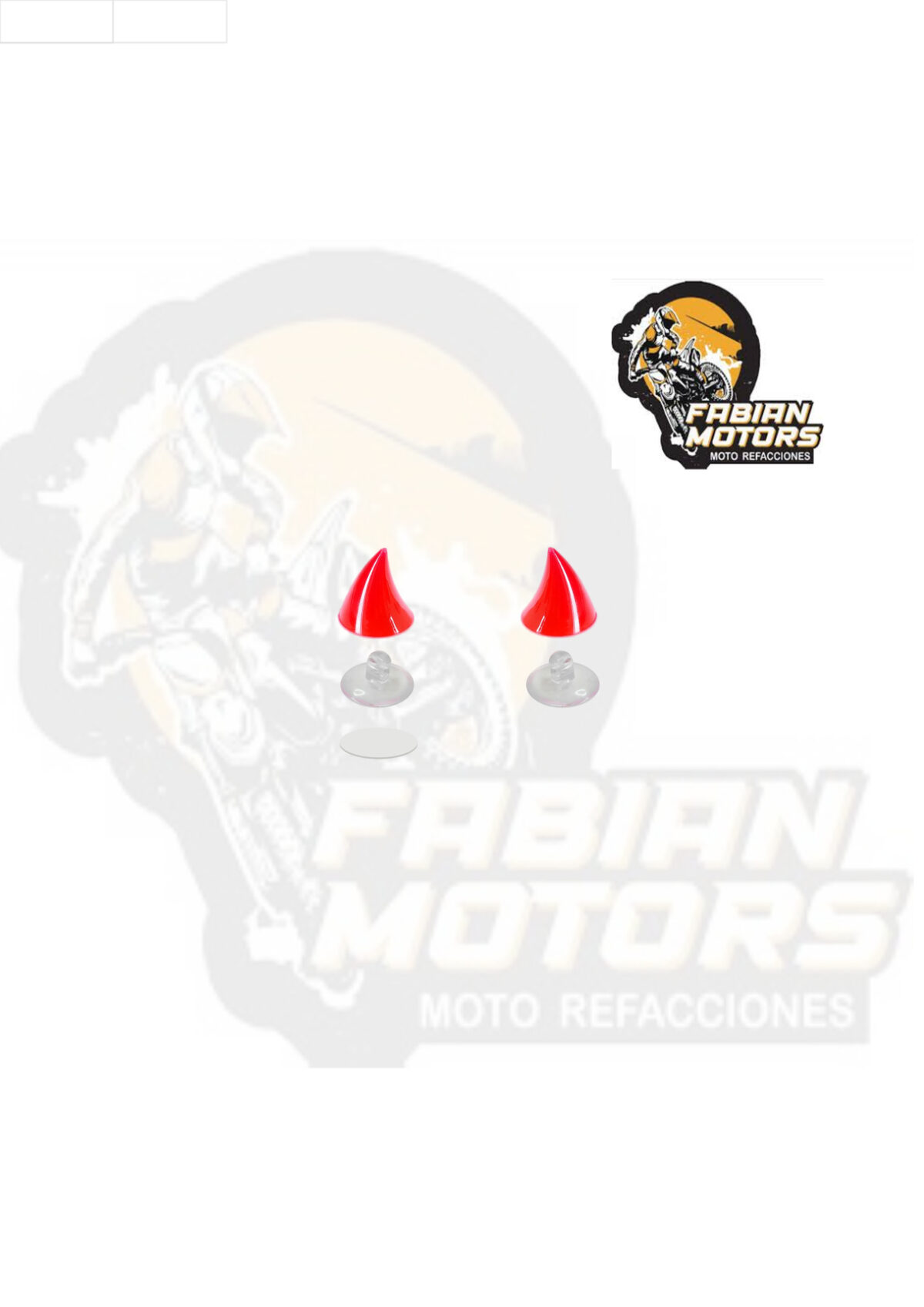 CUERNO PARA CASCO ROJO (PAR)
