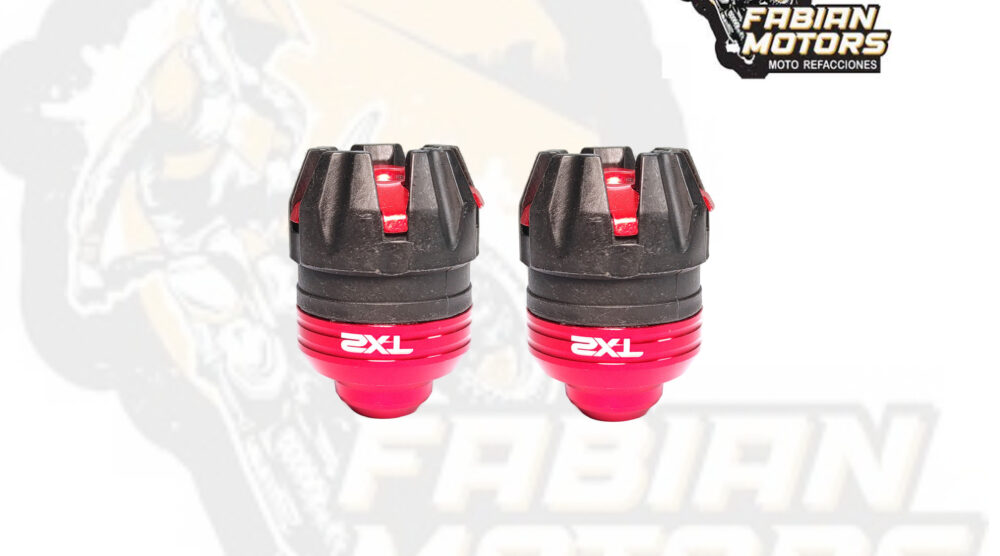 DESLIZADOR LATERAL EJE UNIVERSAL TECHX2 (SLIDER) ROJO (JUEGO)