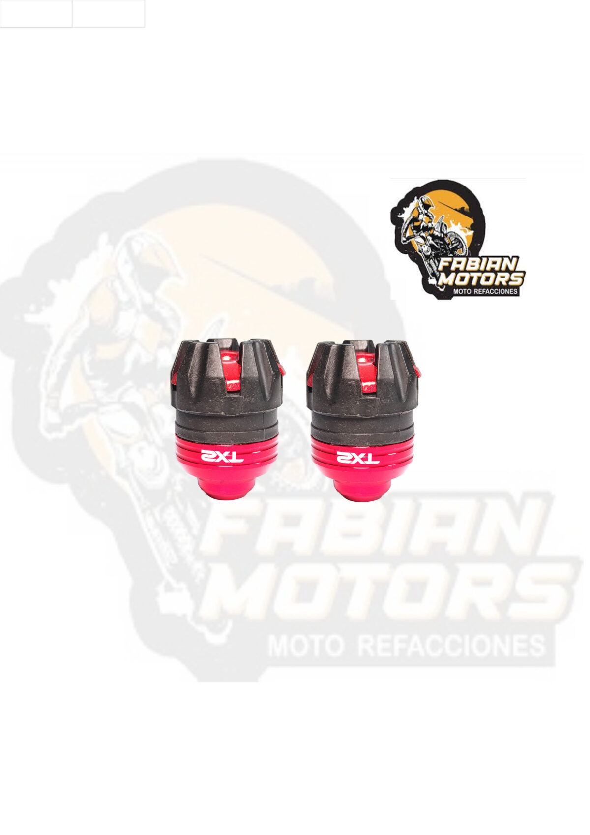 DESLIZADOR LATERAL EJE UNIVERSAL TECHX2 (SLIDER) ROJO (JUEGO)