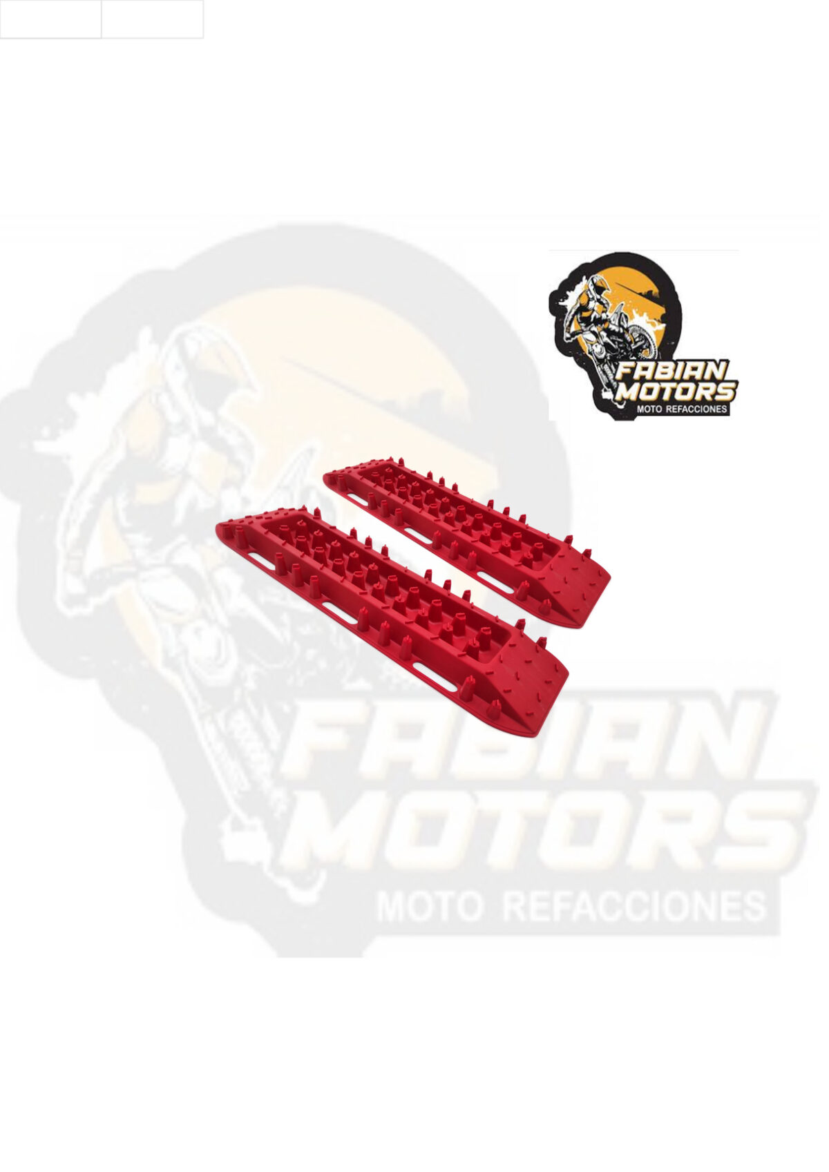 RAMPA ANTIDESLIZANTE DE RECUPERACION ROJA P/ ATV, UTV (PAR)