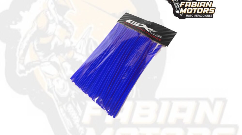 POPOTE AZUL MARINO CUBRE RAYOS MOTOCICLETA 260MM X 6MM (BOLSA C/ 72 PIEZAS)