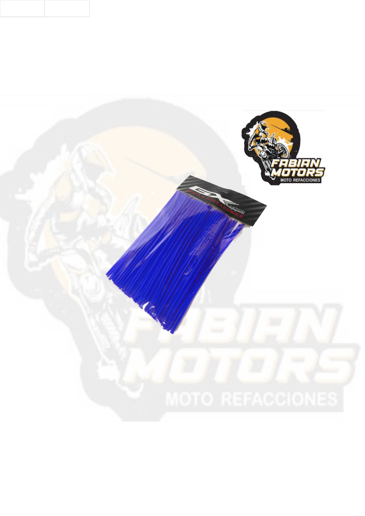 POPOTE AZUL MARINO CUBRE RAYOS MOTOCICLETA 260MM X 6MM (BOLSA C/ 72 PIEZAS)