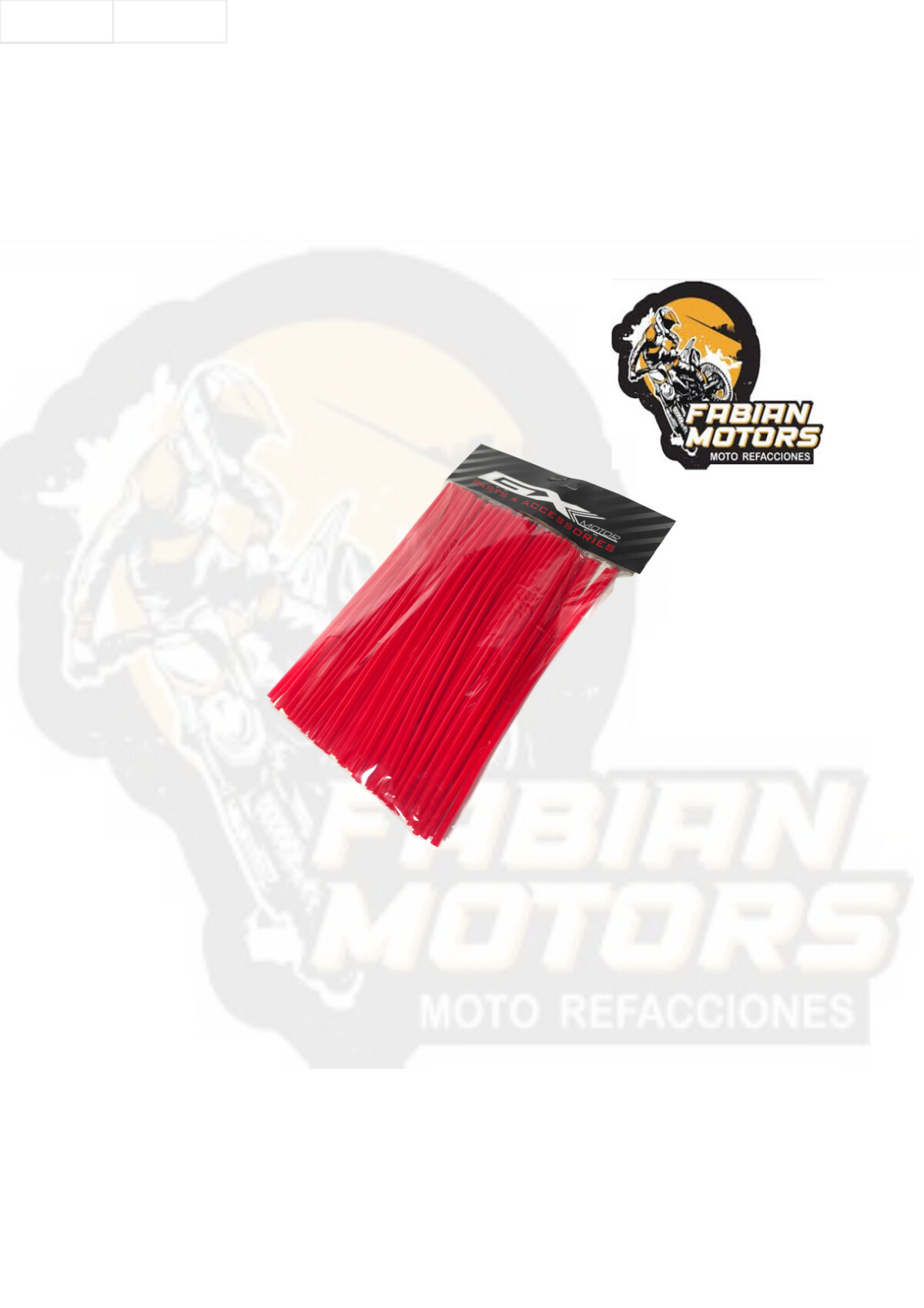 POPOTE ROJO CUBRE RAYOS MOTOCICLETA 260MM X 6MM (BOLSA C/ 72 PIEZAS)
