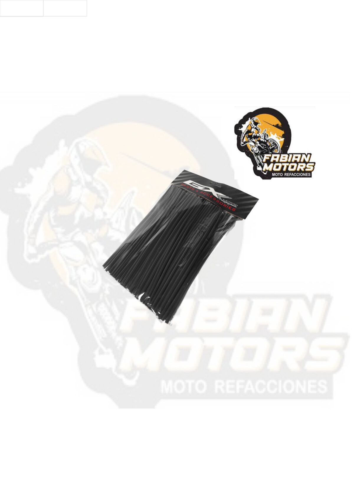 POPOTE NEGRO CUBRE RAYOS MOTOCICLETA 260MM X 6MM (BOLSA C/ 72 PIEZAS)