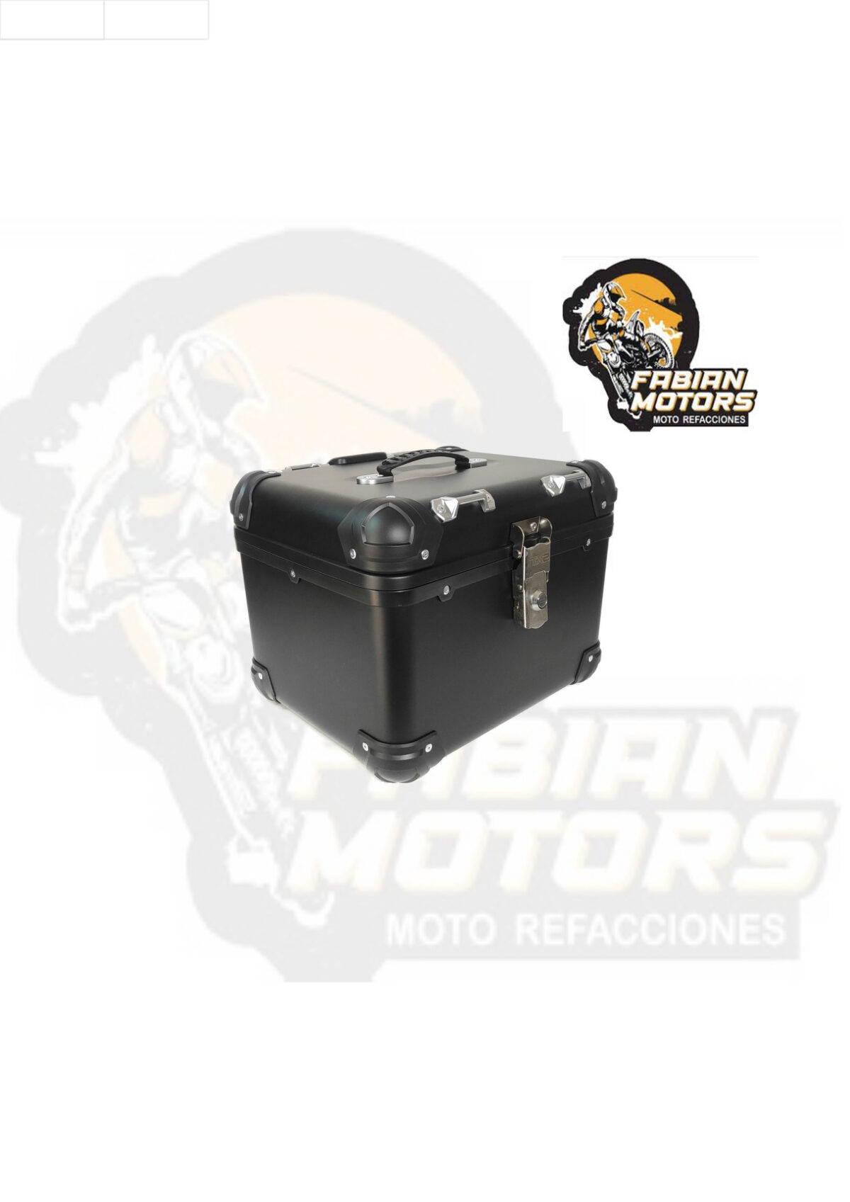 CAJUELA CUADRADA 45L PLASTICO TECHX2 NEGRA C/ RESPALDO Y SEGURO ANTIROBO SG-560