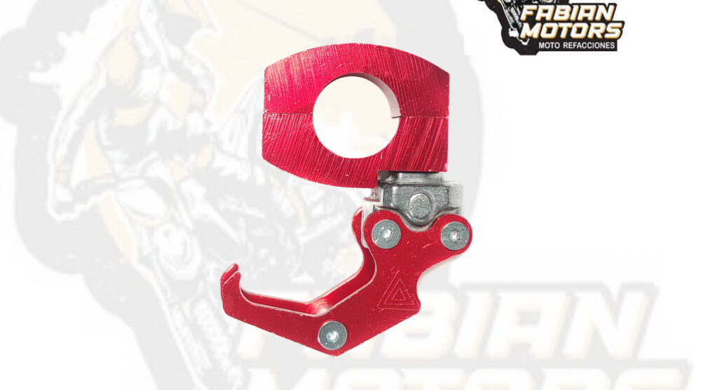 SOPORTE GANCHO PARA CASCO UNIVERSAL ROJO
