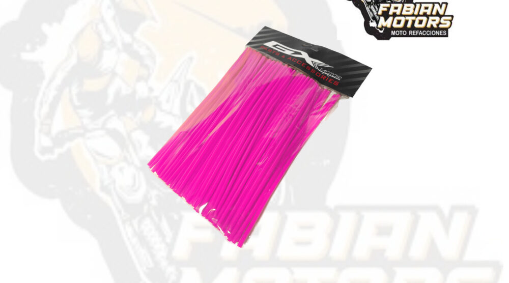 POPOTE ROSA CUBRE RAYOS MOTOCICLETA 260MM X 6MM (BOLSA C/ 72 PIEZAS)