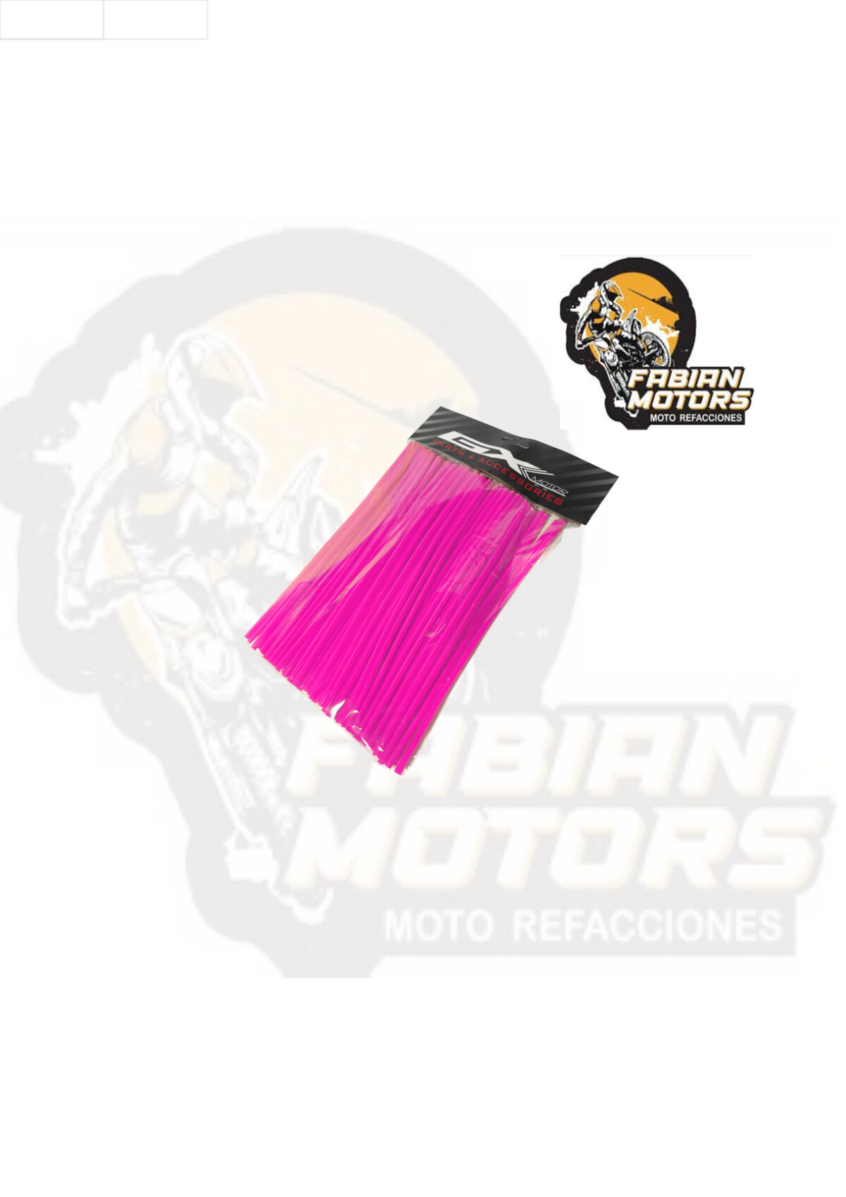 POPOTE ROSA CUBRE RAYOS MOTOCICLETA 260MM X 6MM (BOLSA C/ 72 PIEZAS)