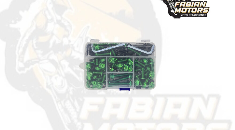 TORNILLOS UNIVERSALES VERDES (JUEGO) (196 PIEZAS)