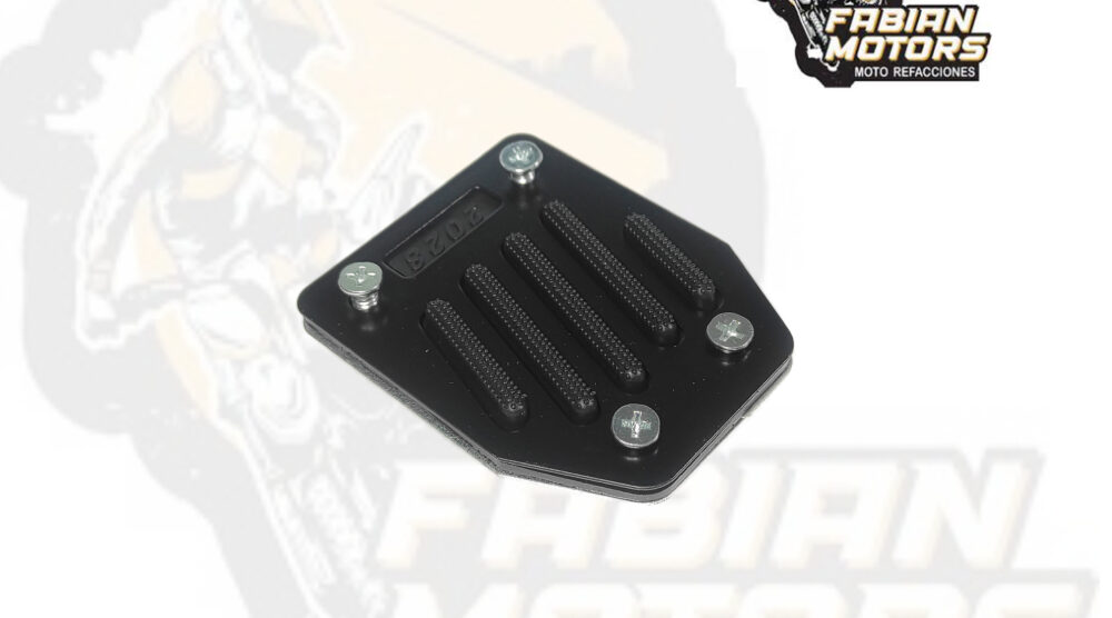 142-000990 PLACA PEDAL FRENO ALUMINIO NEGRO UNIVERSAL (PIEZA)