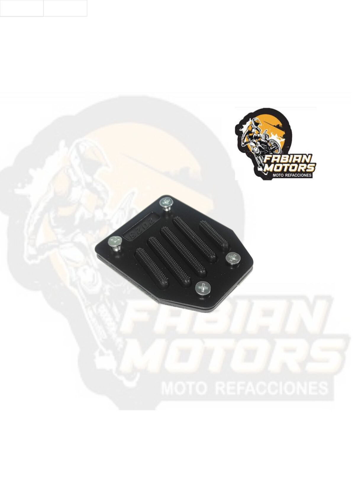 PLACA PEDAL FRENO ALUMINIO NEGRO UNIVERSAL (PIEZA)