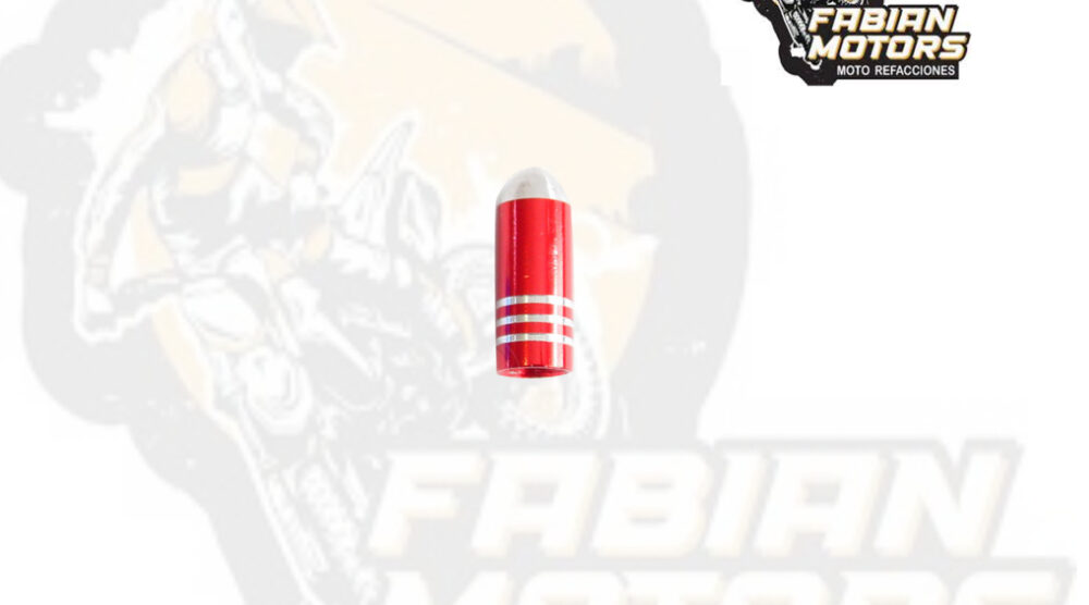 TAPON VALVULA ALUMINIO ROJO G-011 (PRECIO POR PAR) (VENTA MINIMA 10 PARES)