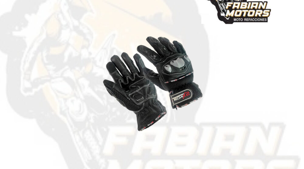 142-070003 GUANTE PARA MOTOCICLISTA TECHX2 FS-154 NEGRO PIEL TALLA: EEG (PAR) (DE 1 A 4 PARES)