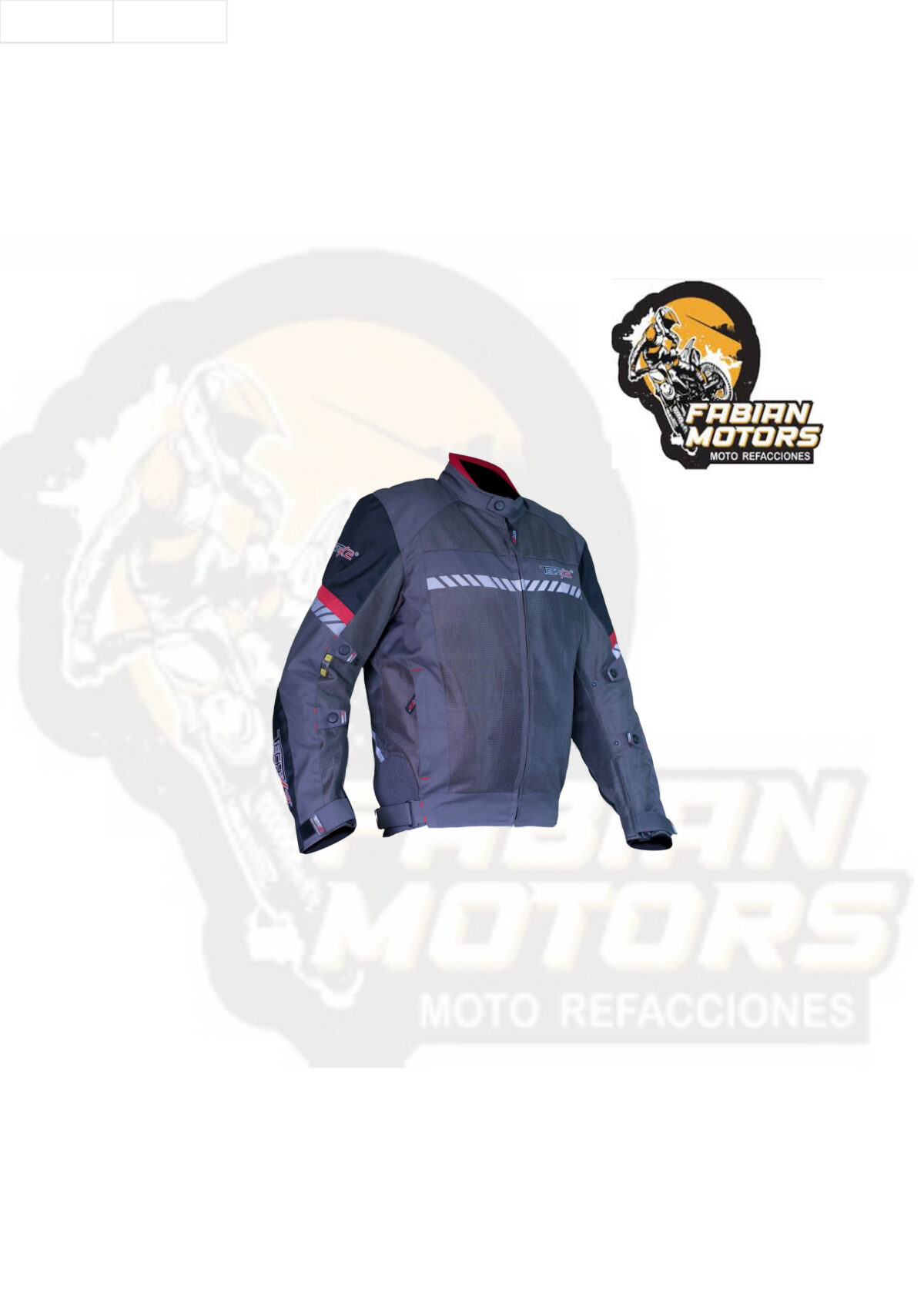 CHAMARRA PARA MOTOCICLISTA TECHX2 SP-1310 "JACKET 5" NEGRO/GRIS TALLA: EG (DE 1 A 4 PIEZAS)