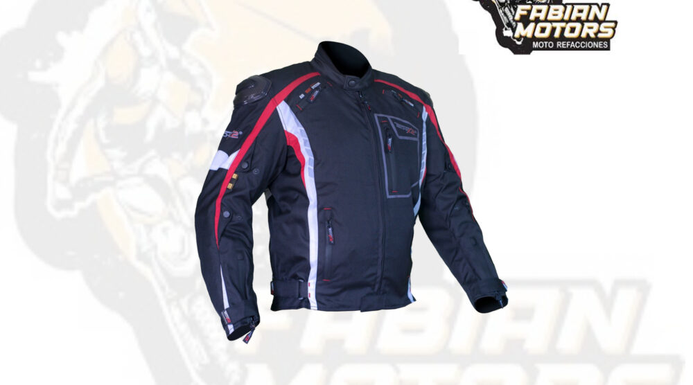 CHAMARRA PARA MOTOCICLISTA TECHX2 SP-1311 "JACKET 1" NEGRO/ROJO TALLA: EEG (DE 1 A 4 PIEZAS)