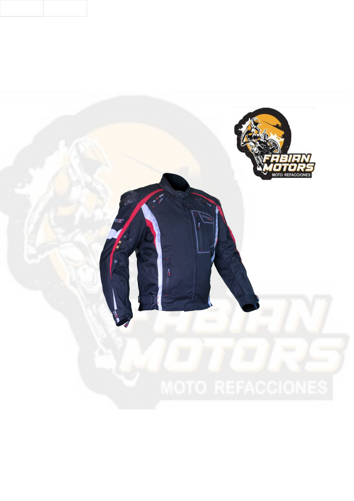 CHAMARRA PARA MOTOCICLISTA TECHX2 SP-1311 "JACKET 1" NEGRO/ROJO TALLA: EEEG (DE 1 A 4 PIEZAS)