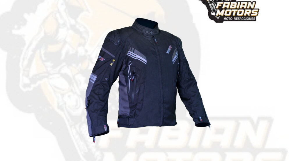 CHAMARRA PARA MOTOCICLISTA TECHX2 SP-1313 "JACKET 3" NEGRO/GRIS TALLA: EG