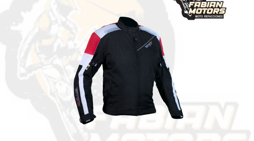 CHAMARRA PARA MOTOCICLISTA TECHX2 SP-1312 "JACKET 2" NEGRO/ROJO/BLANCO TALLA: EEG (DE 1 A 4 PIEZAS)