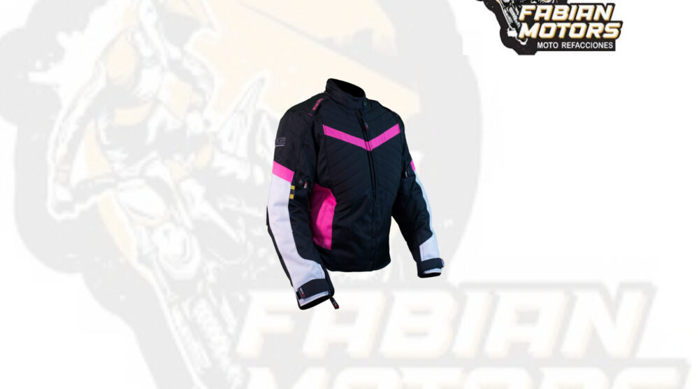 CHAMARRA PARA MOTOCICLISTA TECHX2 SP-1331 NEGRA/ROSA TALLA: G (DE 1 A 4 PIEZAS)