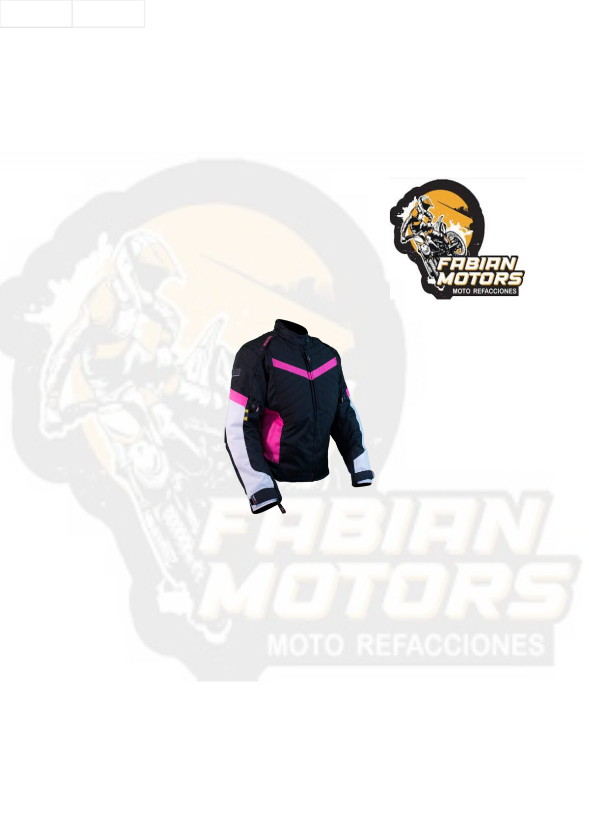 CHAMARRA PARA MOTOCICLISTA TECHX2 SP-1331 NEGRA/ROSA TALLA: EG (DE 1 A 4 PIEZAS)