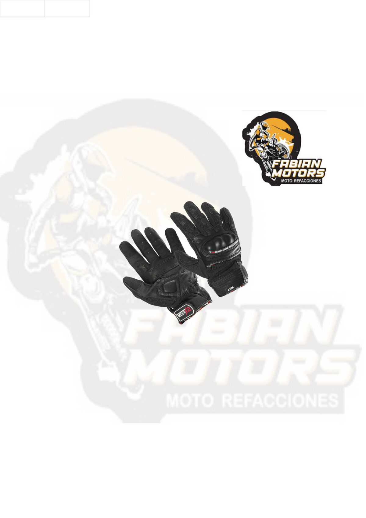 GUANTE PARA MOTOCICLISTA TECHX2 SP-1484 NEGRO TALLA: EG  (DE 1 A 4 PARES)