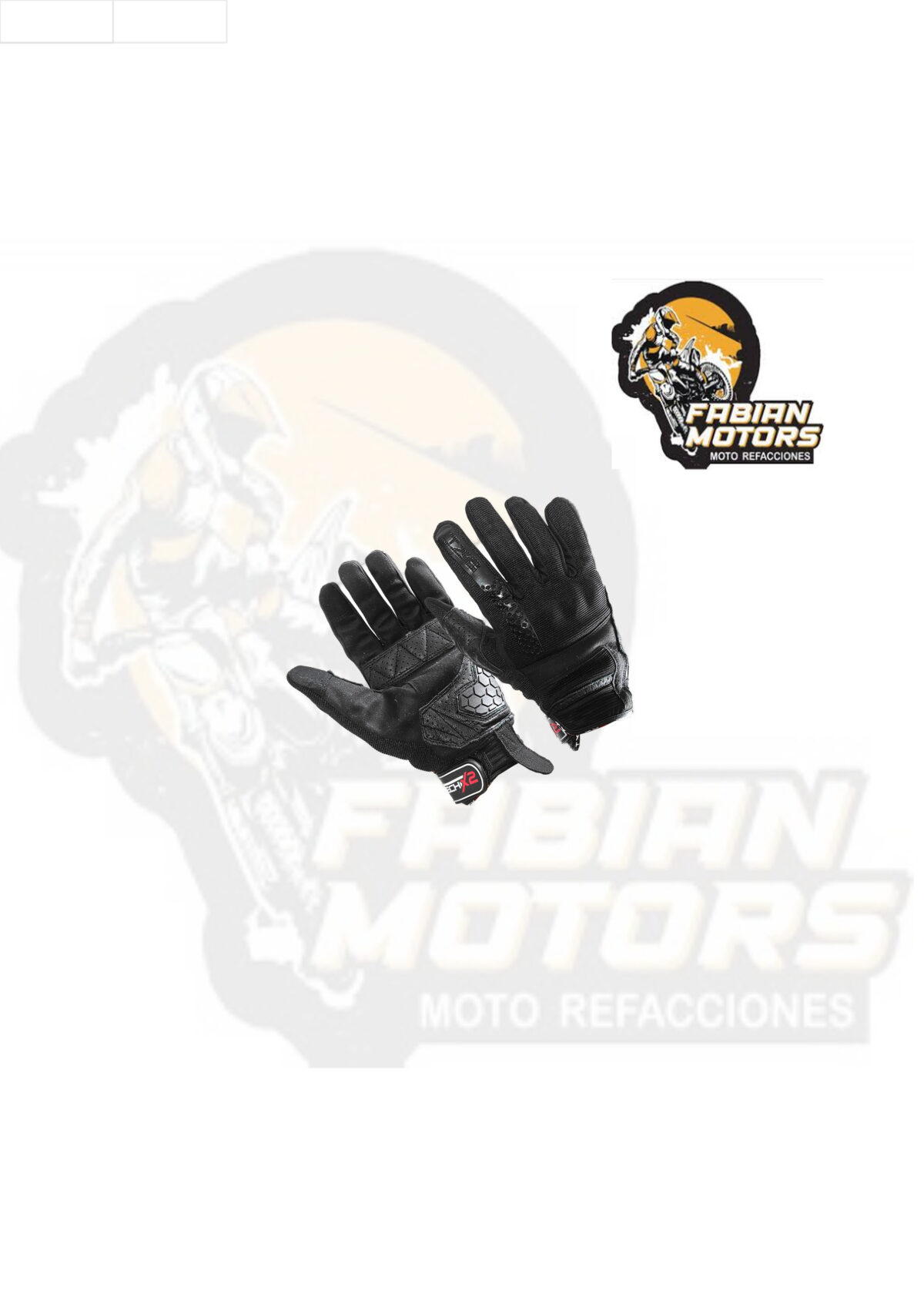 GUANTE PARA MOTOCICLISTA TECHX2 SP-1477 NEGRO TALLA: 2 EG  (DE 1 A 4 PARES)