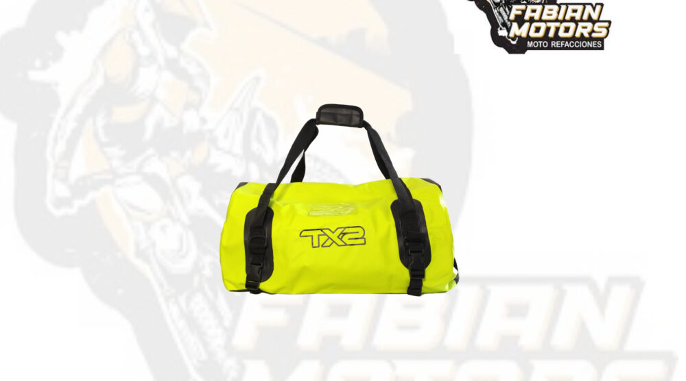 MALETA IMPERMEABLE TECHX2 MOD. DR42 AMARILLO FLUORESCENTE/NEGRO 60L (VALVULA DE VENTILACION)