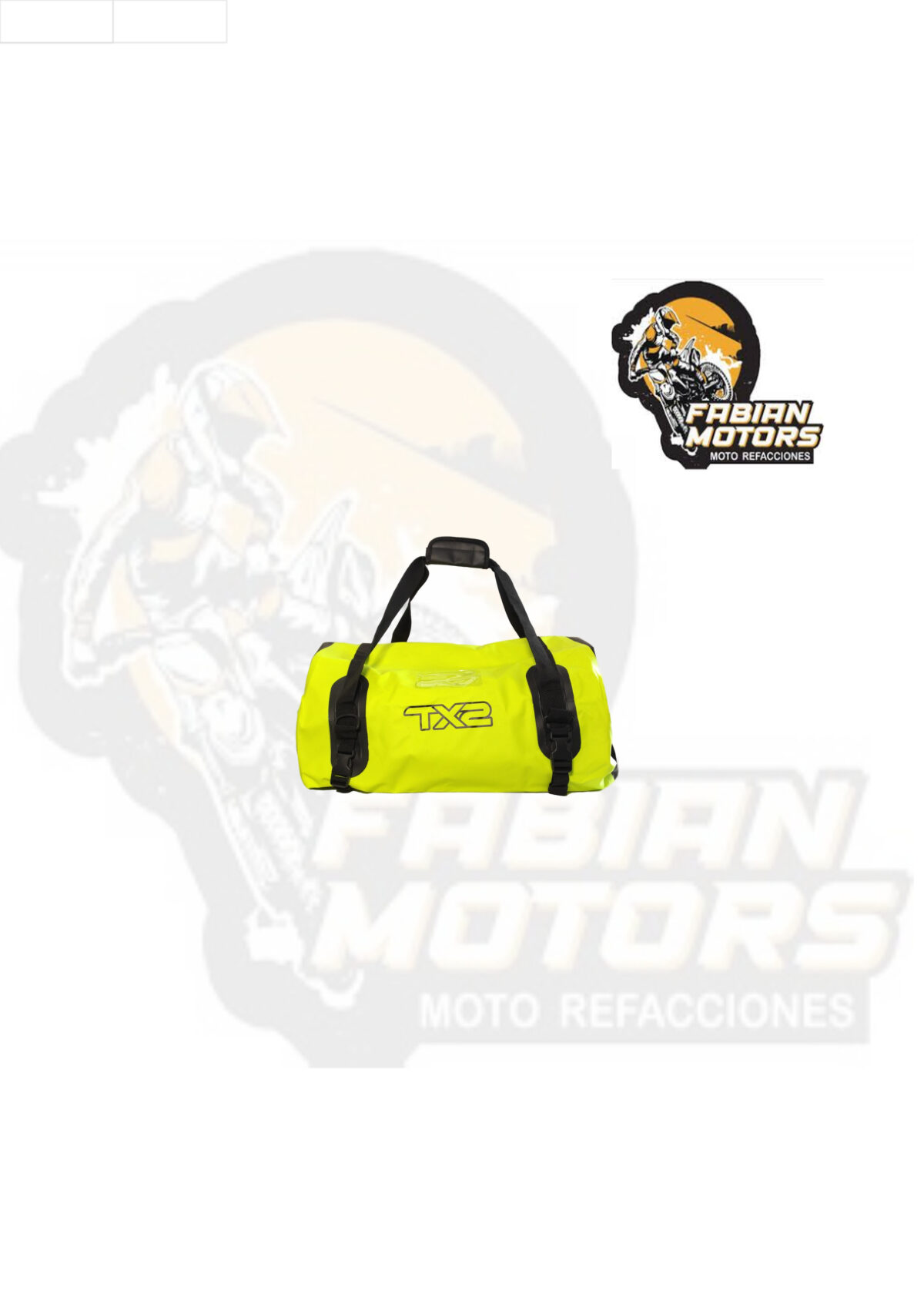 MALETA IMPERMEABLE TECHX2 MOD. DR42 AMARILLO FLUORESCENTE/NEGRO 60L (VALVULA DE VENTILACION)